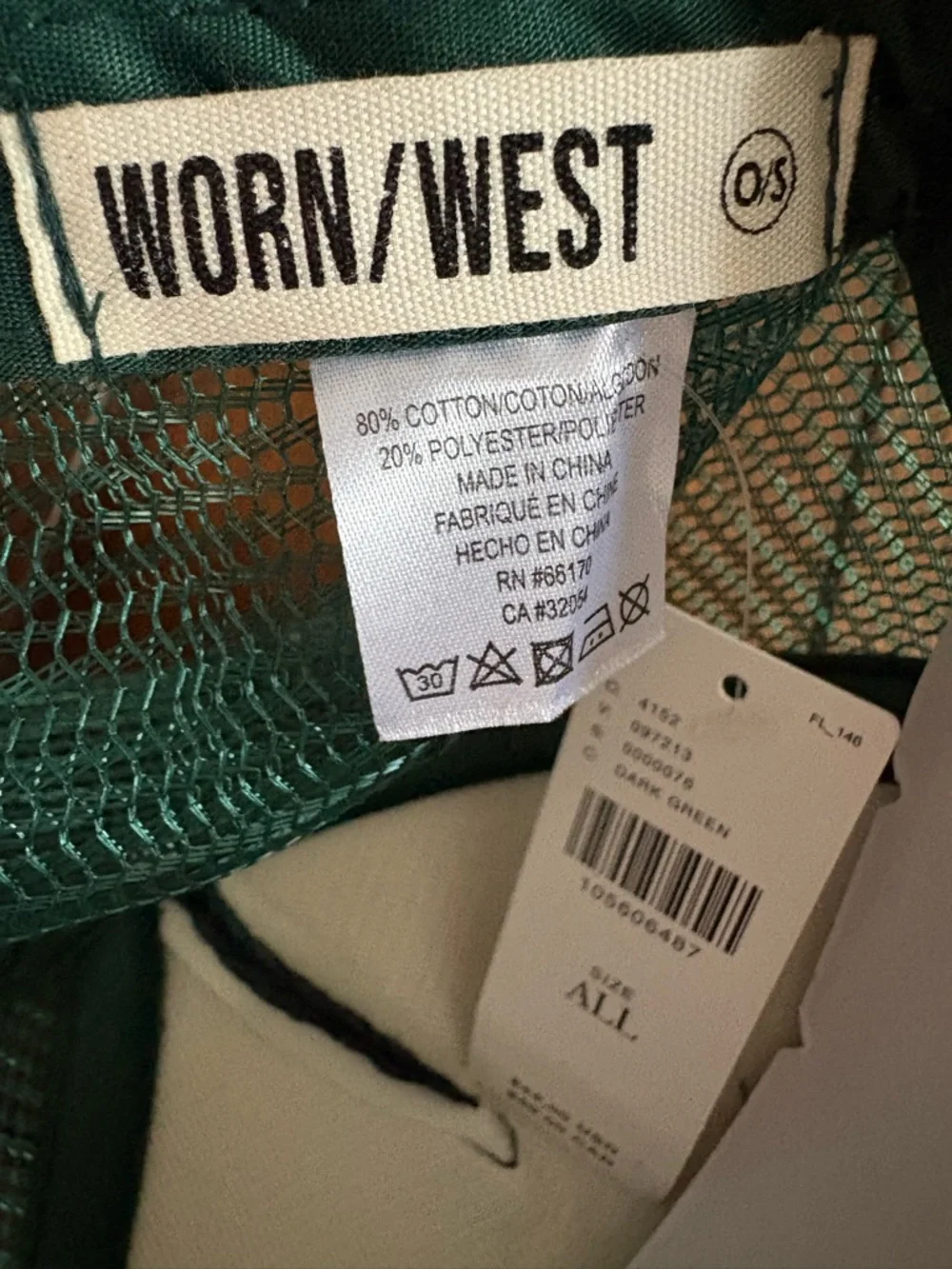 NWT-Anthropologie Chalet Dark Green Mesh Trucker Hat - Picture 4 of 7